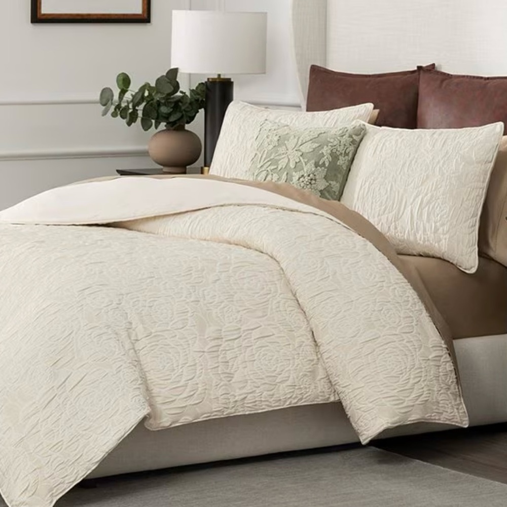 Patricia Nash Embossed Rose Comforter Set